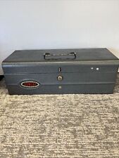 Vintage Dunlap Tools Metal Tool Box , Gray, Great Condition, 12 in x 5 in picture