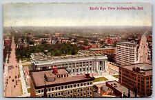 Postcard Bird's Eye View Indianapolis Indiana Posted 1908 picture