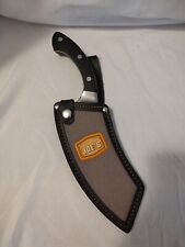🔥 Oklahoma Joe's Blacksmith Cleaver & Chef Knife with Holster,Silver/Black New picture