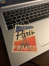 Paris France Decal Sticker Flag Eiffel Tower Design Laminated picture