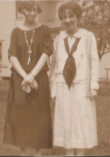3V Photograph Portrait Pretty Women Black White Dresses Lovely Ladies 1920-30's picture