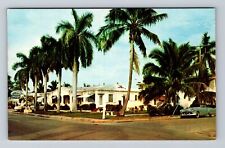 Hollywood Beach FL-Florida, Ocean Drive Villas, Advertising Vintage Postcard picture