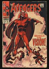 Avengers #57 VG 4.0 1st Appearance Vision Buscema Cover Marvel 1968 picture