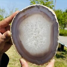 1.18LB Natural Beautiful Agate Geode Druzy Slice Extra Large Gemstone Healing picture