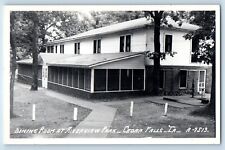 Cedar Falls Iowa IA Postcard RPPC Photo Dining Room At Riverview Park c1940's picture