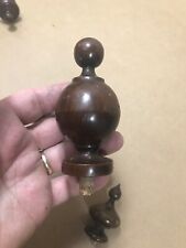 19th Century Antique FINIAL TURNED CLOCK/BED MAHOGANY FINIAL GREAT CONDITION picture