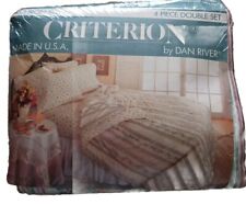 Vintage Criterion By Dan River Double Sheet Set 4 Pc EMILY JANE 07731 USA Sealed picture