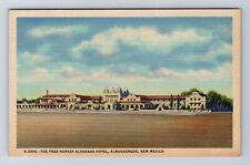 Albuquerque NM-New Mexico, Fred Harvey Alvarado Hotel, Vintage Postcard picture