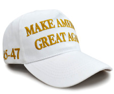 Official Trump MAGA 45 - 47 Hat  White (Made in USA) picture