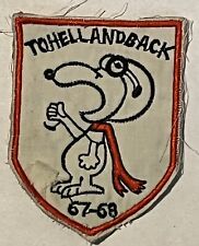 SNOOPY PATCH - To Hell and Back - 1967 - 1968 Tour - USAF - Vietnam War picture