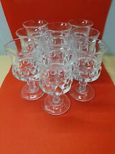 Vintage Kings Crown Shot Clear Glasses 3 3/4in / Set Of 9 picture