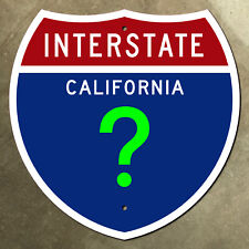 California CUSTOM interstate route highway marker road sign 18x18 1957 picture