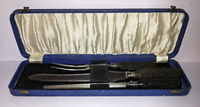 VINTAGE/ANTIQUE HARRISON BROS & HOWSON ALPHA CARVING SET~MADE IN ENGLAND picture