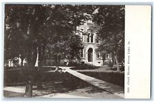 1941 Court House Front Path Walk Storm Lake Iowa IA Unposted Vintage Postcard picture