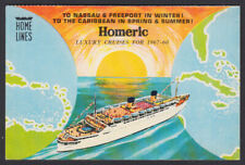 Home Lines S S Homeric Luxury Cruises folding reply card 1967-1968 picture