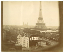 Paris, Avenue de Suffren and the Eiffel Tower Vintage Citrate Print View Taken from picture