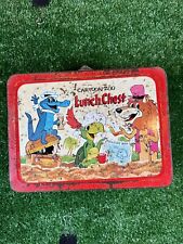 Vintage Hanna Barbera Cartoon Zoo Metal  Lunch Chest Box 1962 picture