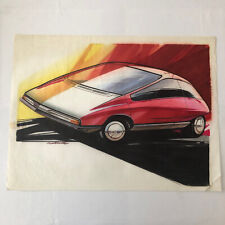 Styling Concept Car Illustration Art Drawing Sketch Vintage Original NOTTRODT picture