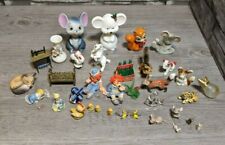 Large Lot of 36 Random Miniature Figurines, Mice Birds Unicorn Raggedy Ann Etc picture