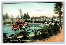 View California Park in January, Pasadena CA c1910 Vintage Postcard picture