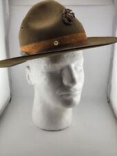 RARE ORIGINAL WWII USMC MARINE CORPS STETSON CAMPAIGN DRILL SERGEANT HAT EGA picture
