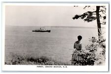 c1940's Ferry Grand Manan Steamer Ship New Brunswick Canada RPPC Photo Postcard picture
