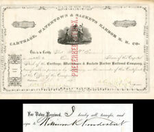 Carthage, Watertown & Sackets Harbor Railroad - Stock Transferred to William K.  picture