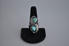 Old Pawn  Navajo Sterling Silver Ring - Turquoise  Size 10 picture
