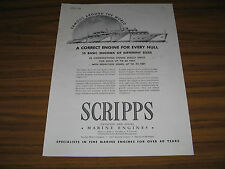 1946 Vintage Ad Scripps Marine Engines Correct Engine for Every Hull picture