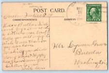 DPO Onslow Iowa IA Postcard Christmas Wishes Feast Day Fruits Muffin 1914 Posted picture
