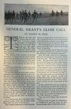 1907 Civil War General Grant's Close Call Memphis Tennessee illustrated picture