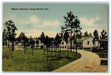 c1930's Officer's Quarters Camp Stewart Georgia GA, Dirt Road Vintage Postcard picture