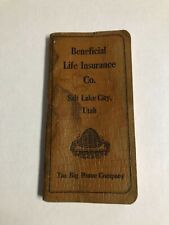 1930 Beneficial Life Insurance Co. Notebook - Unused - Vintage picture