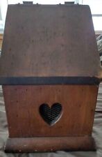 Vtg Wooden wood Potato Taters Storage Bin Handmade Primitive Farmhouse Box picture