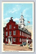 Boston MA- Massachusetts, Old State House, Antique, Vintage Souvenir Postcard picture