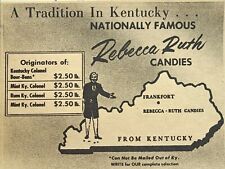 Rebecca-Ruth Candies Frankfort KY Nationally Famous Vintage Print Ad 1960 picture