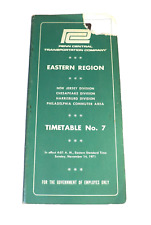 Vintage 1971 Penn Central Transportation Co Eastern Region Timetable # 7 Book picture