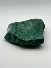 Vintage Natural MCM Polished Malachite Ashtray Trinket Coin Dish 466g Very Good picture