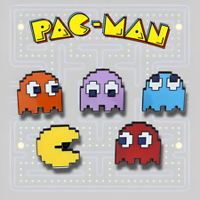 PAC-MAN PIN SET (5pcs) Fun Classic Retro Video Game Enamel Lapel Brooch Lot picture