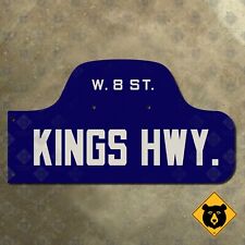 Brooklyn New York Kings Highway West 8th Street humpback road sign 16x9 picture
