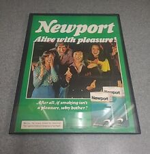 Newport Cigarettes 1975 Print Ad Framed 8.5x11  picture
