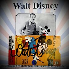 AUTHENTIC Walt Disney Autograph Signed Disney Card Box 1960s W/ Notary Framed picture