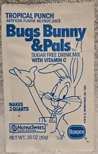  VINTAGE 1988 Bugs Bunny & Pals Tropical Punch Sugar Free Drink Mix Packet *NOS* picture
