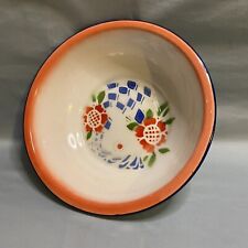 Vintage Butterlfy Brand Chinese Enamel Bowl Floral Flower Decoration picture