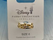 Sale Disney Parks Swarovski Crystal Ring Mickey Icon  Princess Crown Size 6 picture