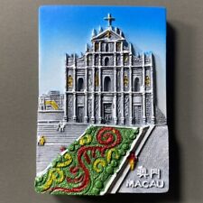 Macau Ruins of St. Paul's Tourist Travel Souvenir 3D Resin Fridge Magnet GIFT picture
