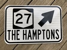 THE HAMPTONS road sign NEW YORK Hwy 27   12