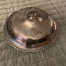 WILLIAM  A. ROGERS SILVERPLATE ROUND CASSEROLE DISH, LID, PYREX LINER 7221 picture