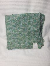 Vtg 50s 60s Fabric Green Paisley Cotton Lawn Light Woven 4yards Orig Tag Dress picture