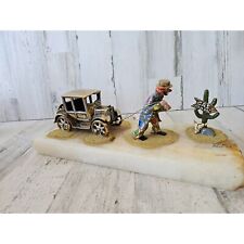 Vintage Ron Lee benny pulling car no gas automobile 1983 gold large picture